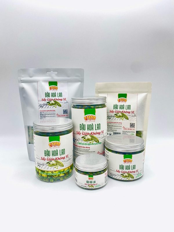 The original taste of roasted green pea product